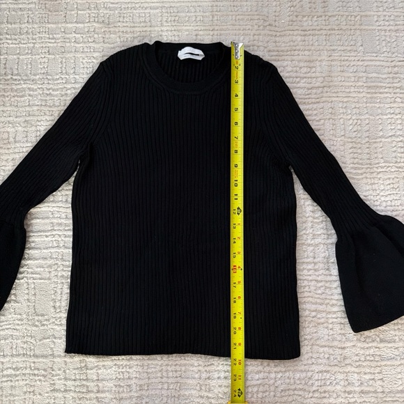 Boss Women's Fantasia Ribbed Bell-Sleeve Wool Sweater - Size Small - Picture 3 of 9